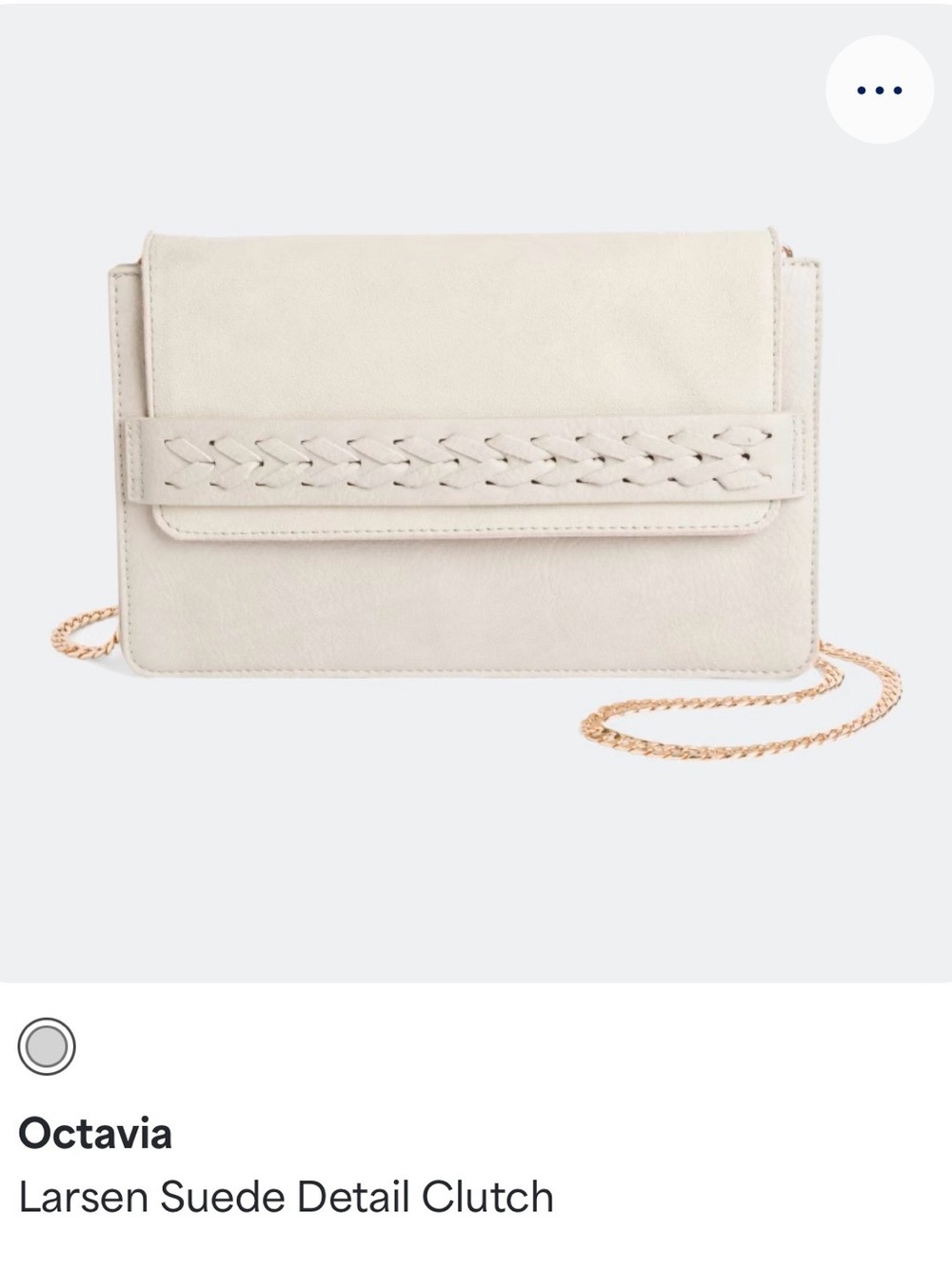 Octavia Larsen Suede Detail Clutch - Cream